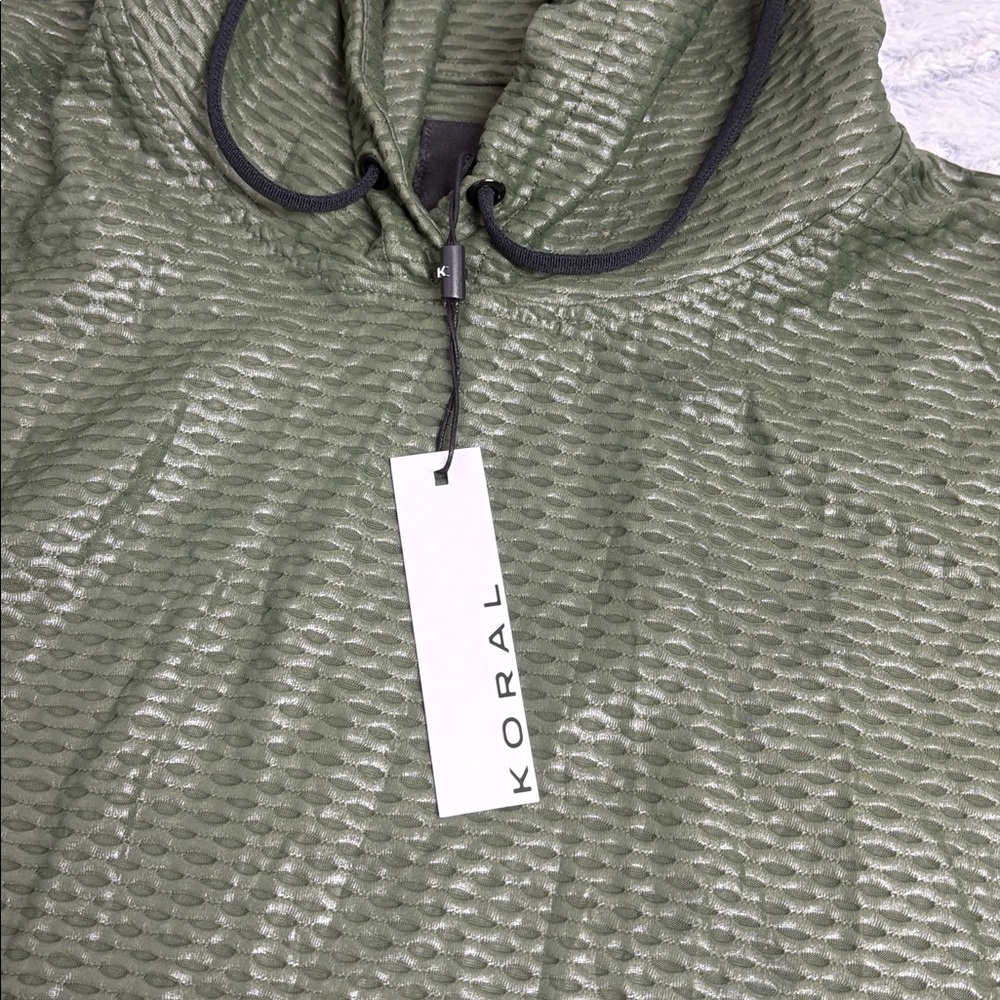 Koral Friley Shiny Netz Sweatshirt hoodie in Juniper Green medium - Picture 7 of 10